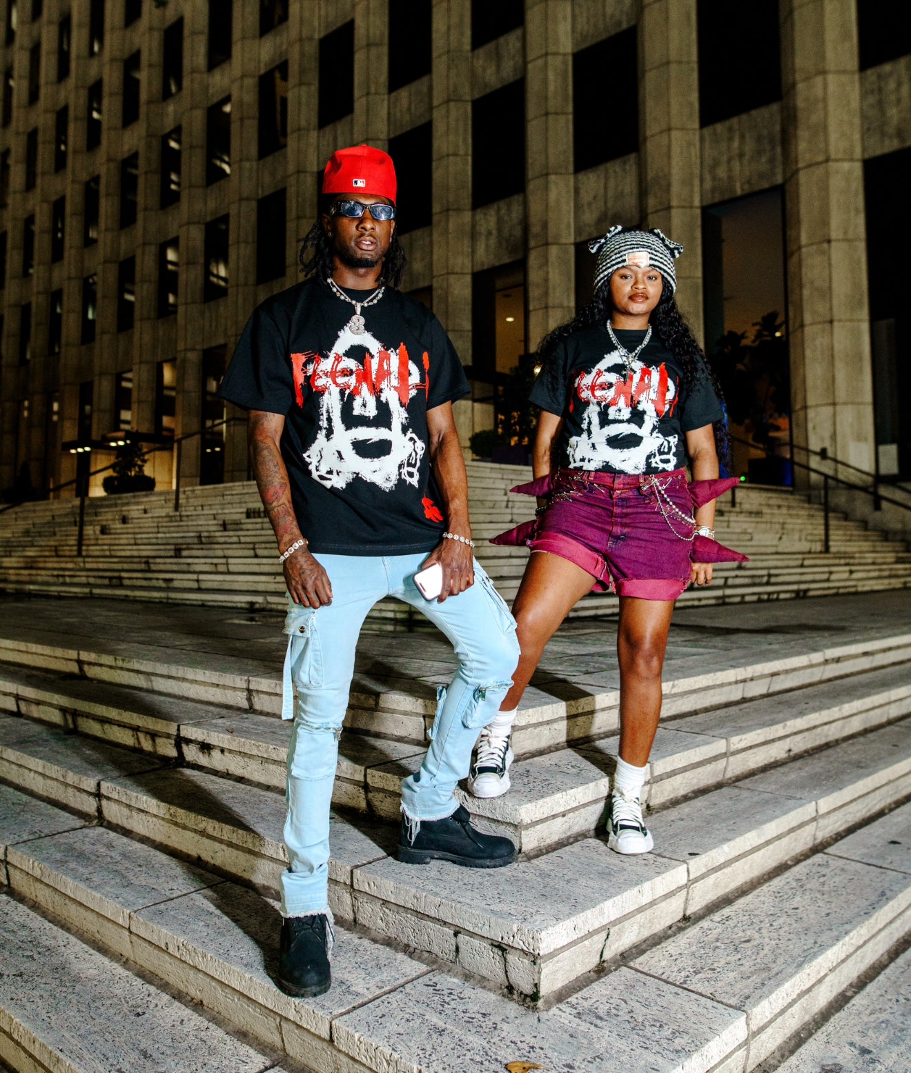 “3 Face Tagger” Black Tee