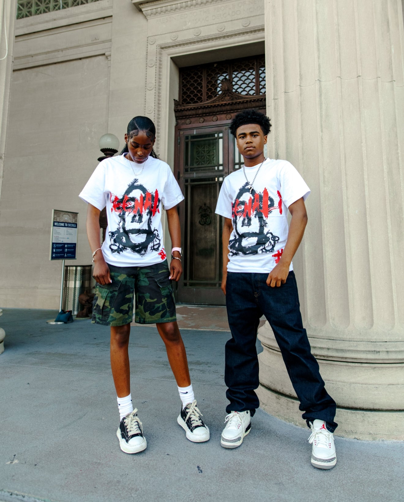 “3 Face Tagger” White Tee